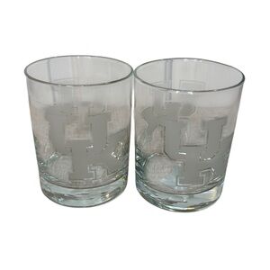 University of Kentucky UK Etched Rocks Glasses Set of 2 Whiskey Tumblers NCAA